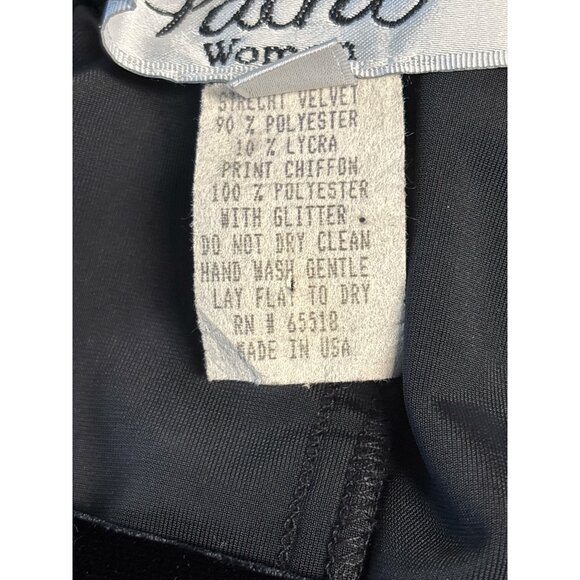 Fairy grunge Black Sleeveless Maxi Velvet Dress By Patra Woman Size 16 Polyester - Picture 6 of 9